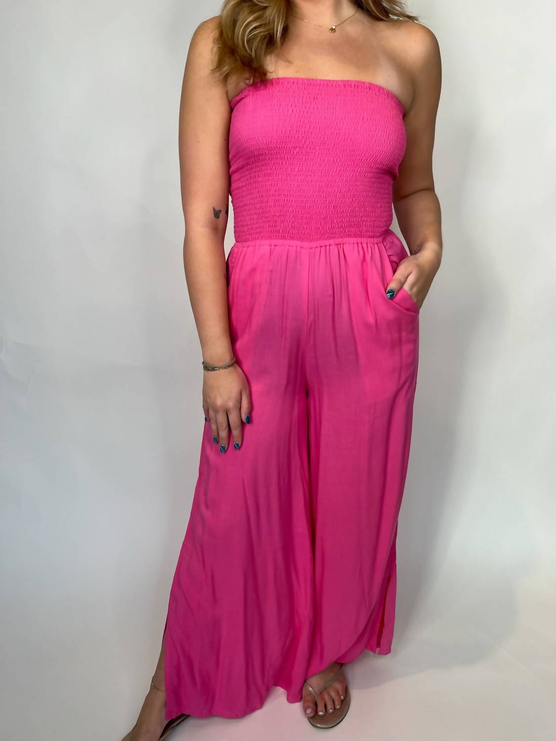Romi The Brand Java Comfortable Jumpsuit in pink - women's pants
