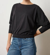 Lilla P - Elastic Hem Dolman Boatneck Top