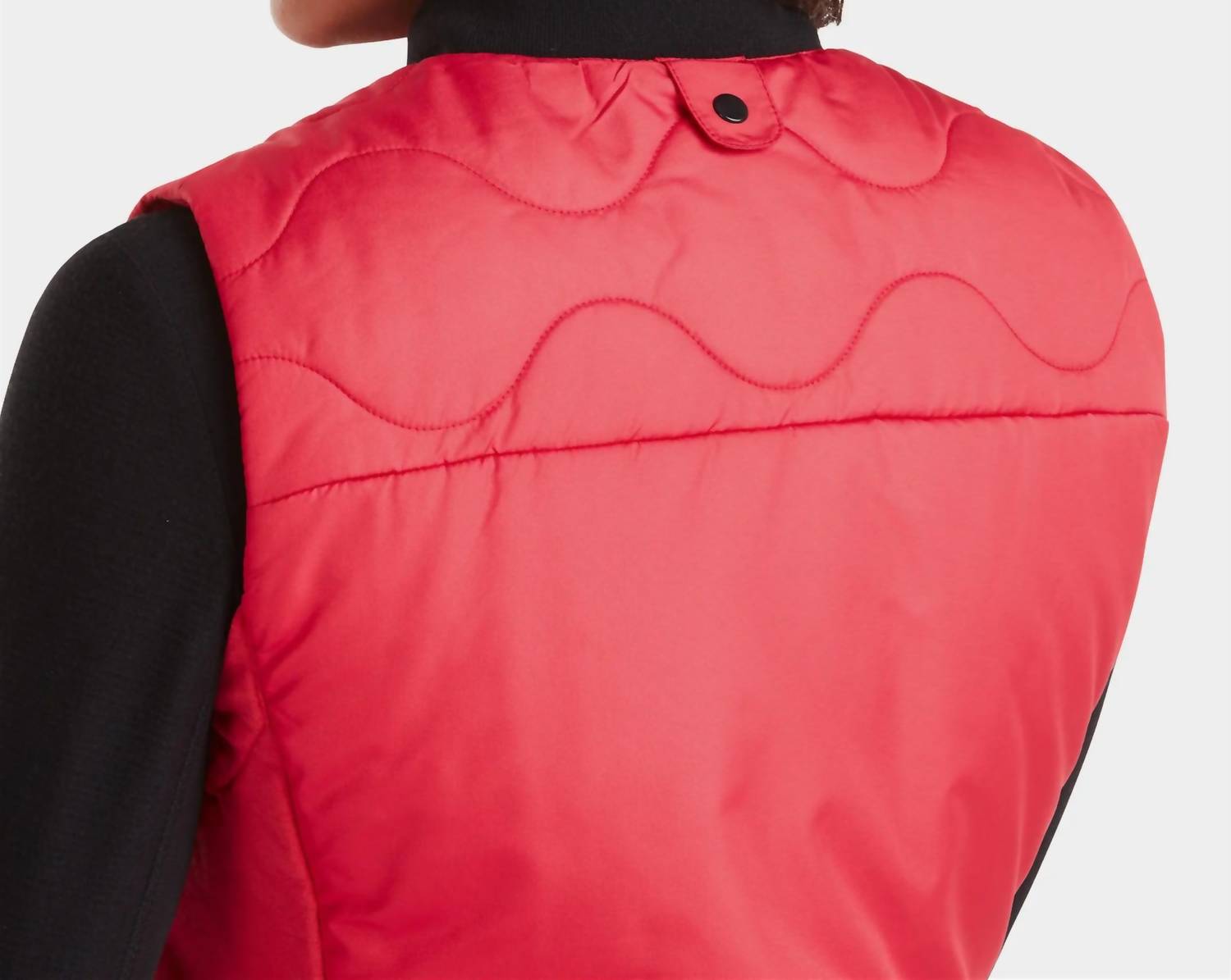 Horse Pilot Quilted Vest in lipstick red - women's jacket - view 5