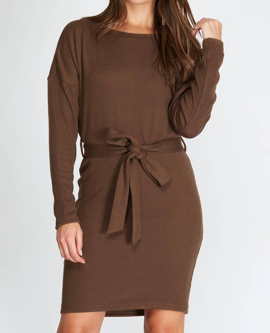 Dolman Long Sleeve Boatneck Sweater Dress