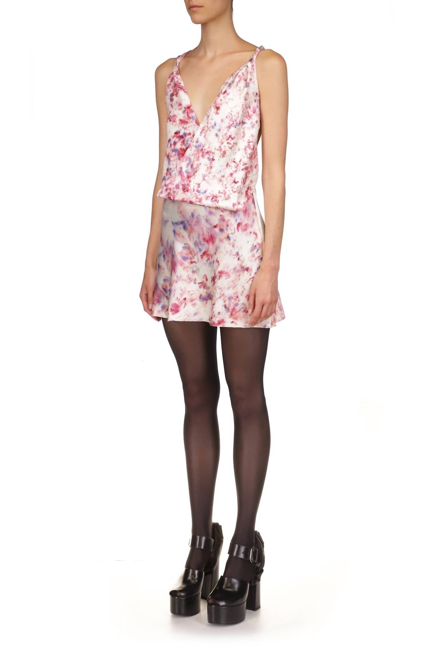 Marina Moscone - Foulard Open Back Silk Mini Dress