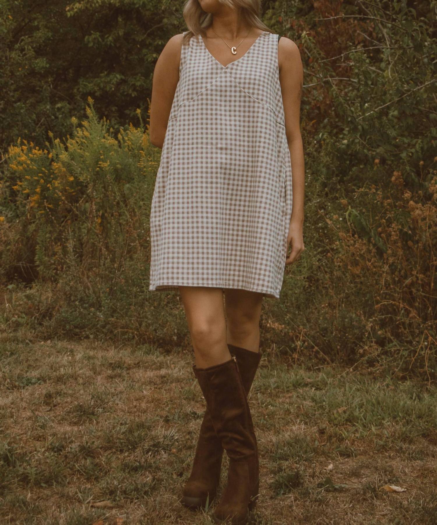 Wishlist - Maple Grove Gingham Mini Dress