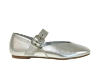 Makers Women's Buckle Flats in silver - women's flats