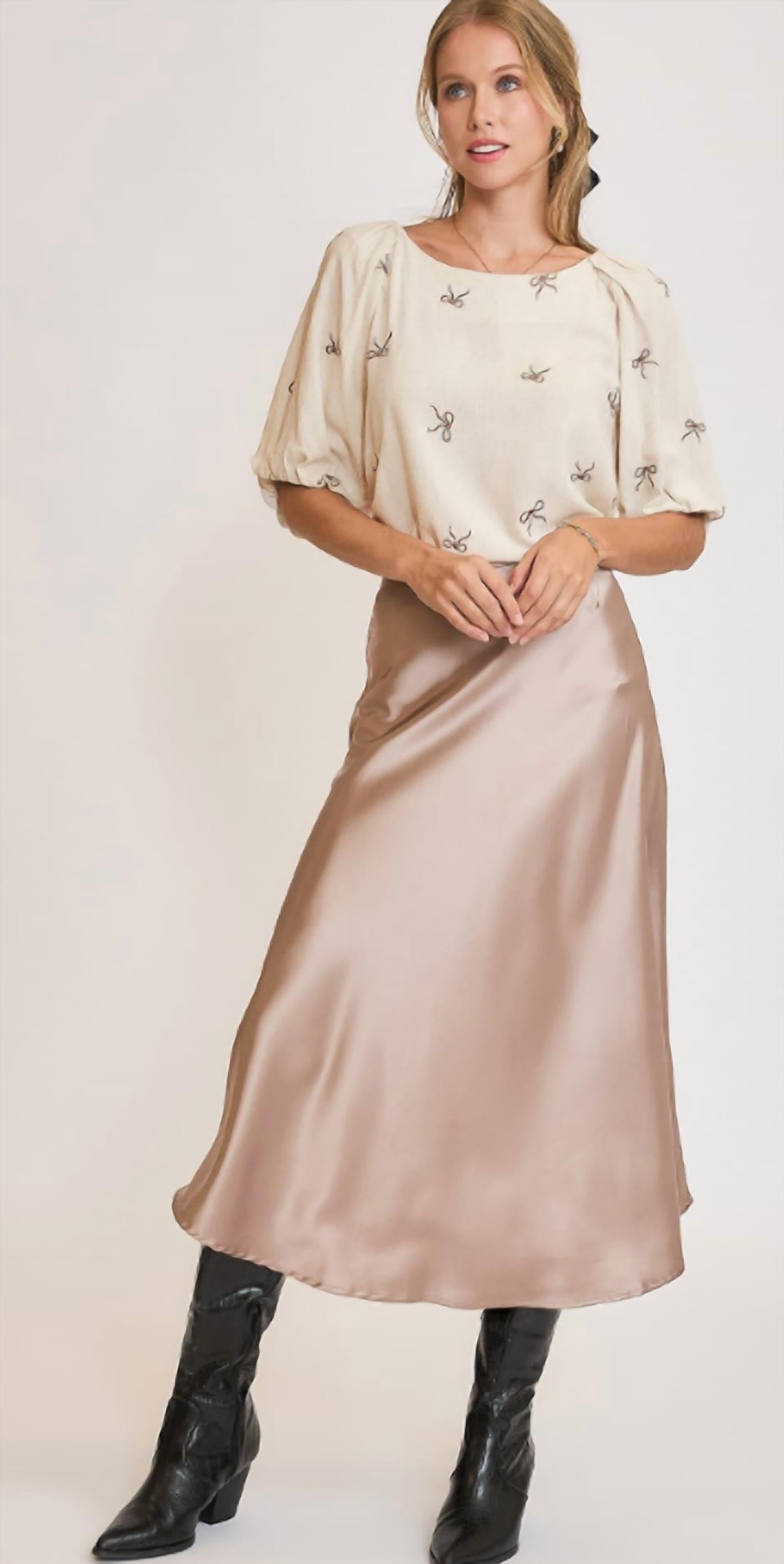 Umgee - Balloon Sleeve Linen Top