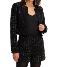 ALLISON NEW YORK BEADED RAELYNN JACKET in black - women's jacket - alternate view