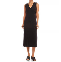 Karen Kane - Ribbed V-neck Midi Column Dress