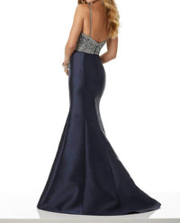 Paparazzi By Mori Lee - Beaded Larissa Satin Mermaid Gown