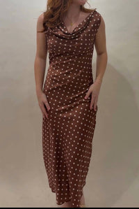 By Together - Satin Polka Dot Maxi Dress