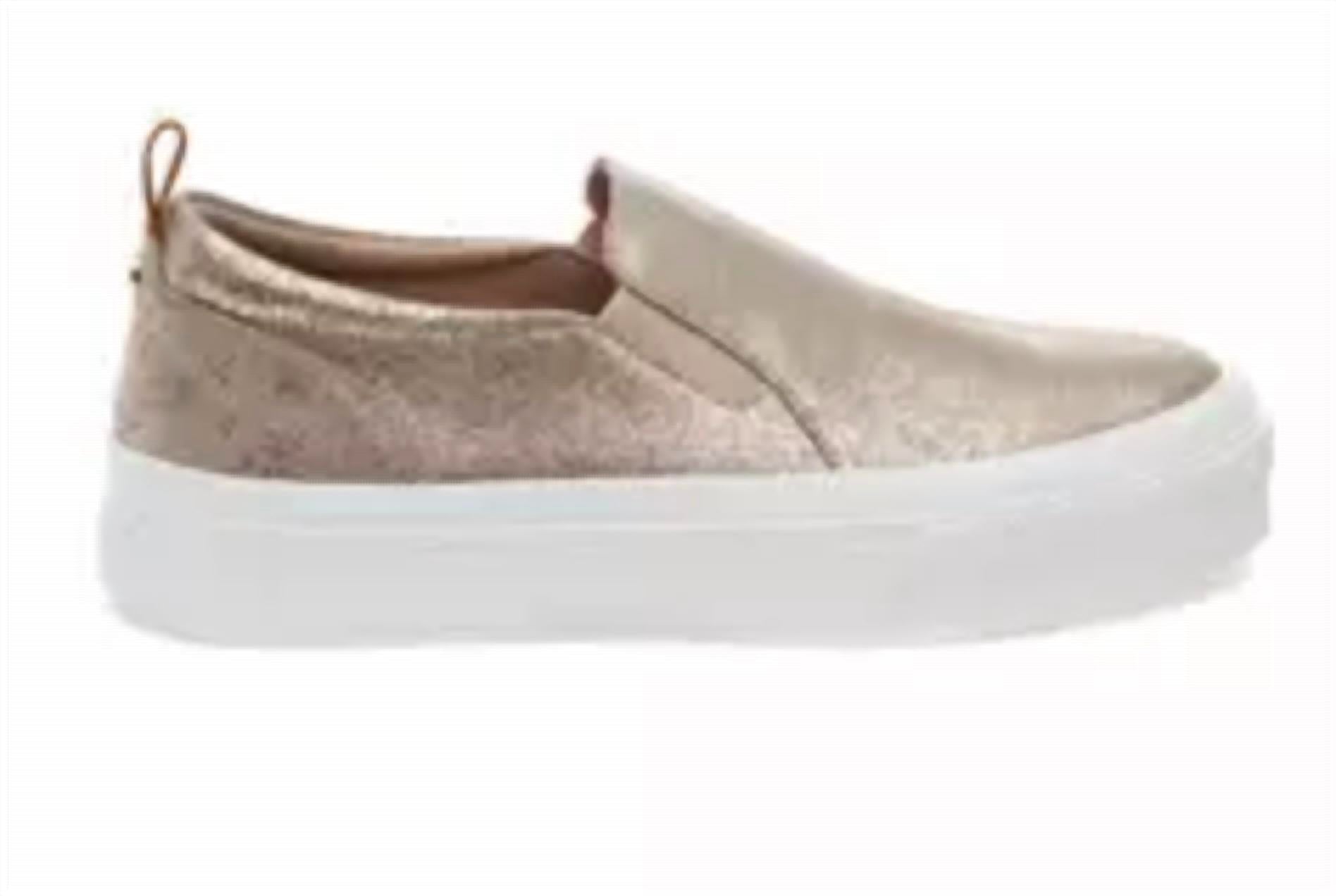 J/SLIDES Women's Nada Sneakers in gold metallic - women's sneaker - detail view