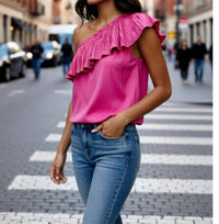 Ramy Brook - One Shoulder Pleated Top
