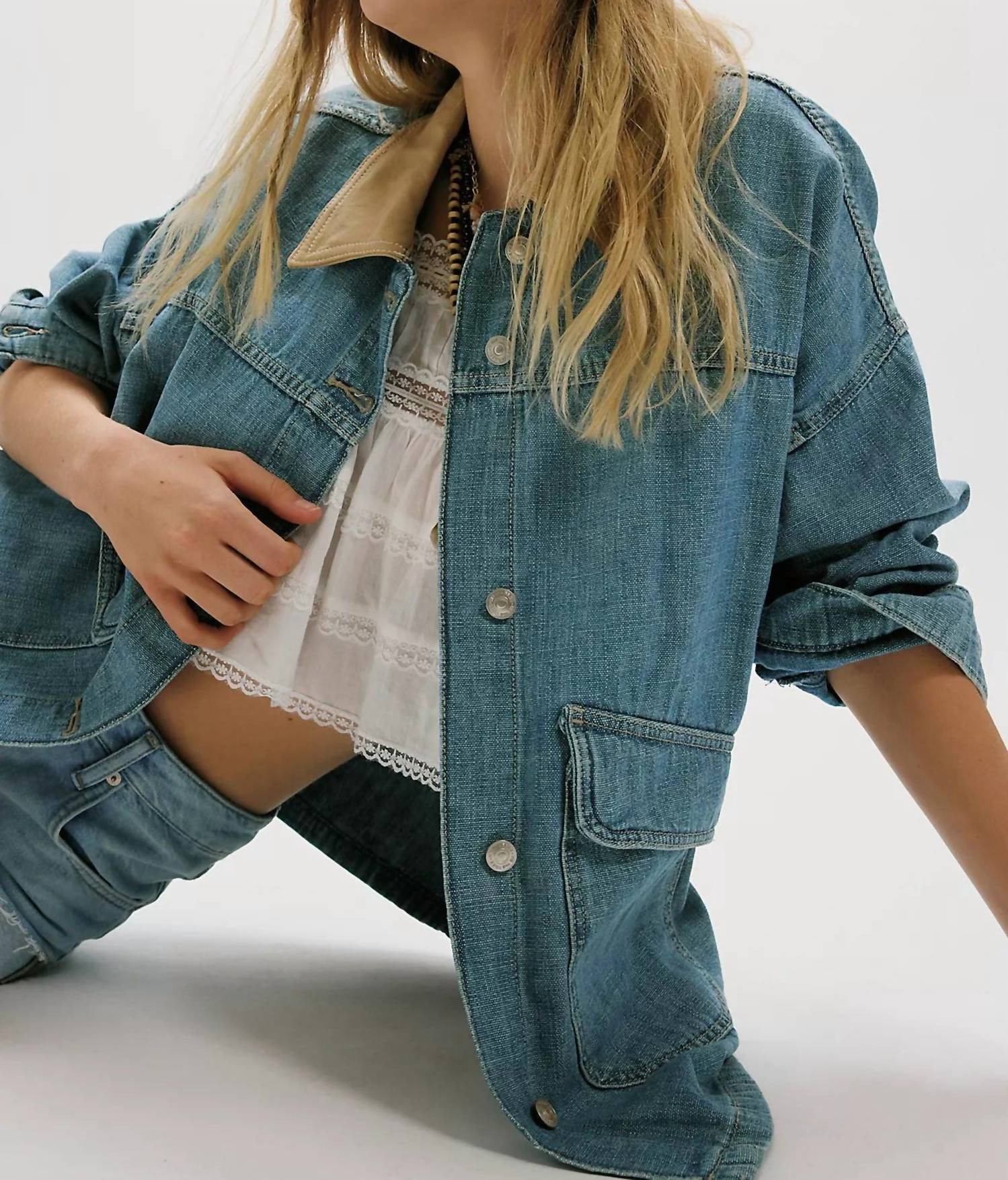 Free People - Lemon Denim Jacket