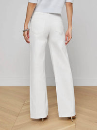 L'Agence - Joanne Low Rise Wide Leg Denim Jeans