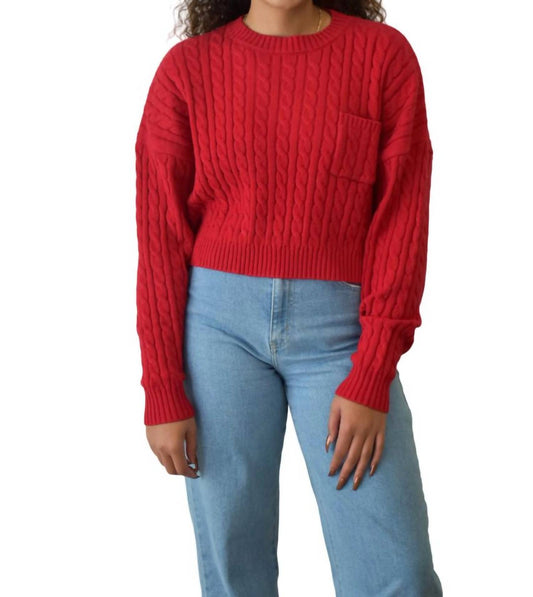 Le Lis - Casual Thing Cable Knit Boxy Sweater