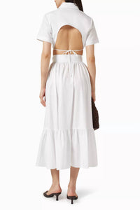 Matthew Bruch - Cropped Tie Back Button Up Top