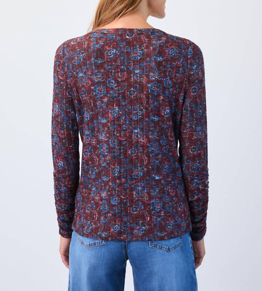 Fdj - Crest Floral Long Sleeve Blouse
