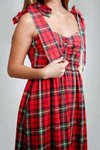 So Me - Plaid Midi Dress