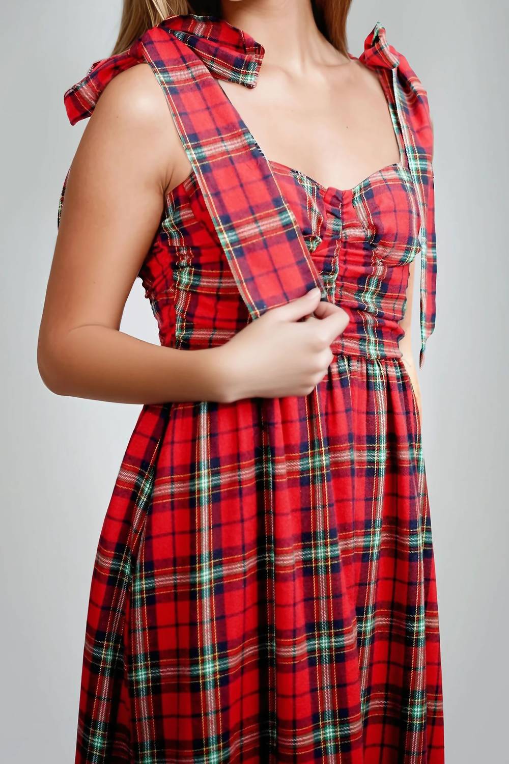 So Me - Plaid Midi Dress
