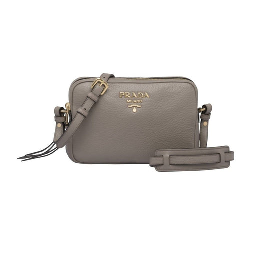 Prada - Women's Vitello Phenix Leather Double Zip Cross Body Bag