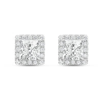 Diana M Jewels - Women's Princess Lab-Grown Diamond Stud Earrings (10.00 Ct) - Bold