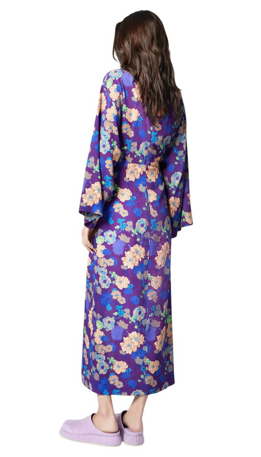 Smythe - Twist Violet Floral Midi Dress
