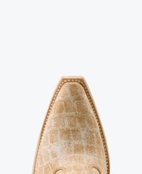 ARIAT Women's Jade Distressed Croc Print Boots in crema - women's shoe - view 4