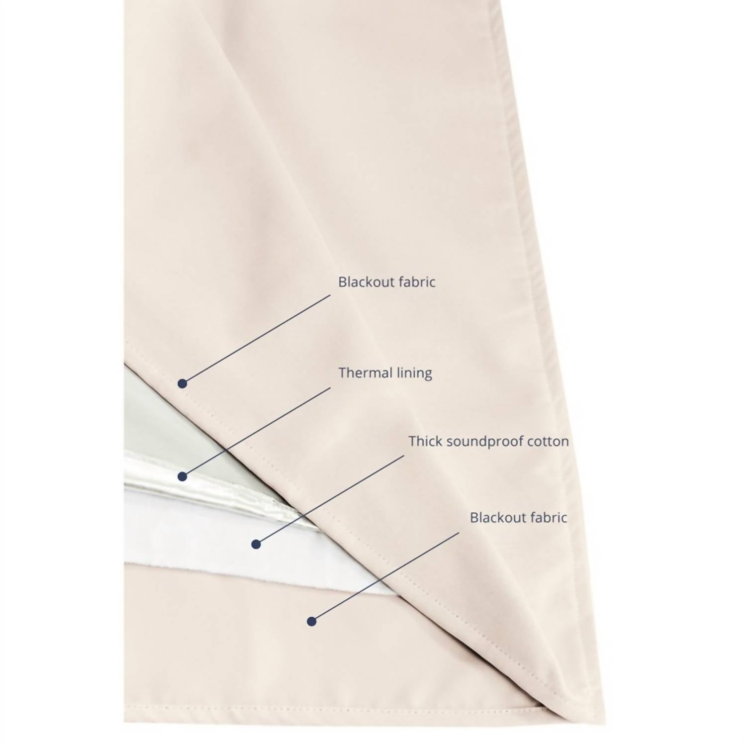 Moondream Soundproof Room Divider Curtain in eggshell - item - view 4