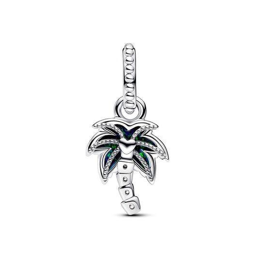 Pandora - Women's Opalescent Palm Tree Dangle Charm