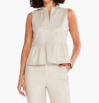 Nic + Zoe - Fedrica Faux Leather Swing Top