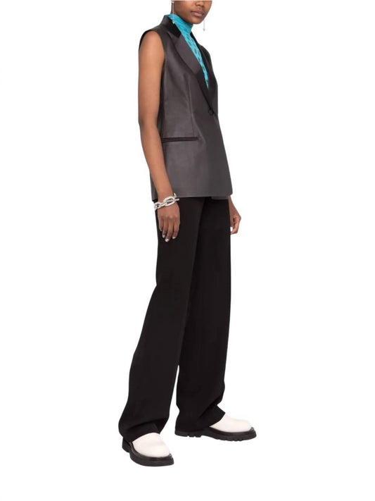 Salvatore Ferragamo - Tailored Leather Blazer