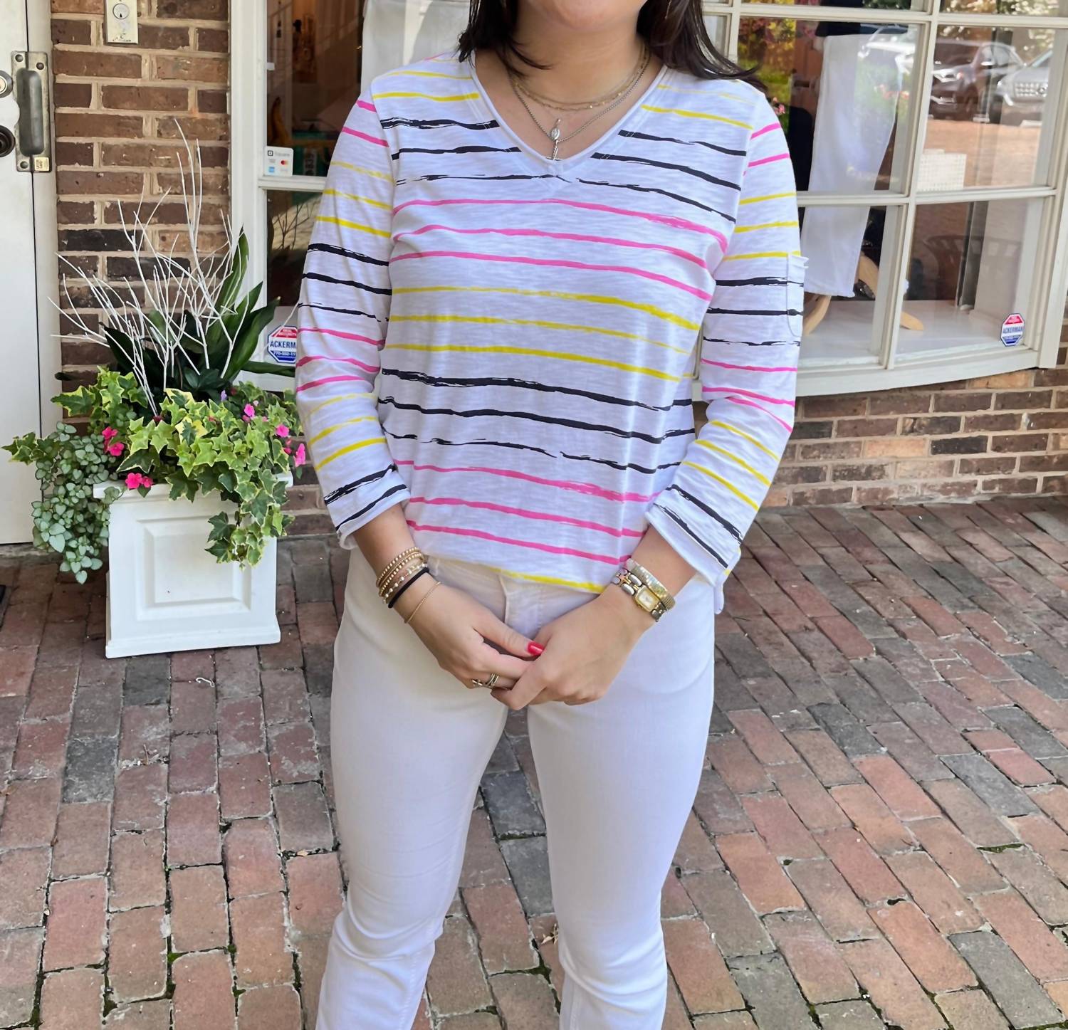 Eli - Stripe V-neck Tunic