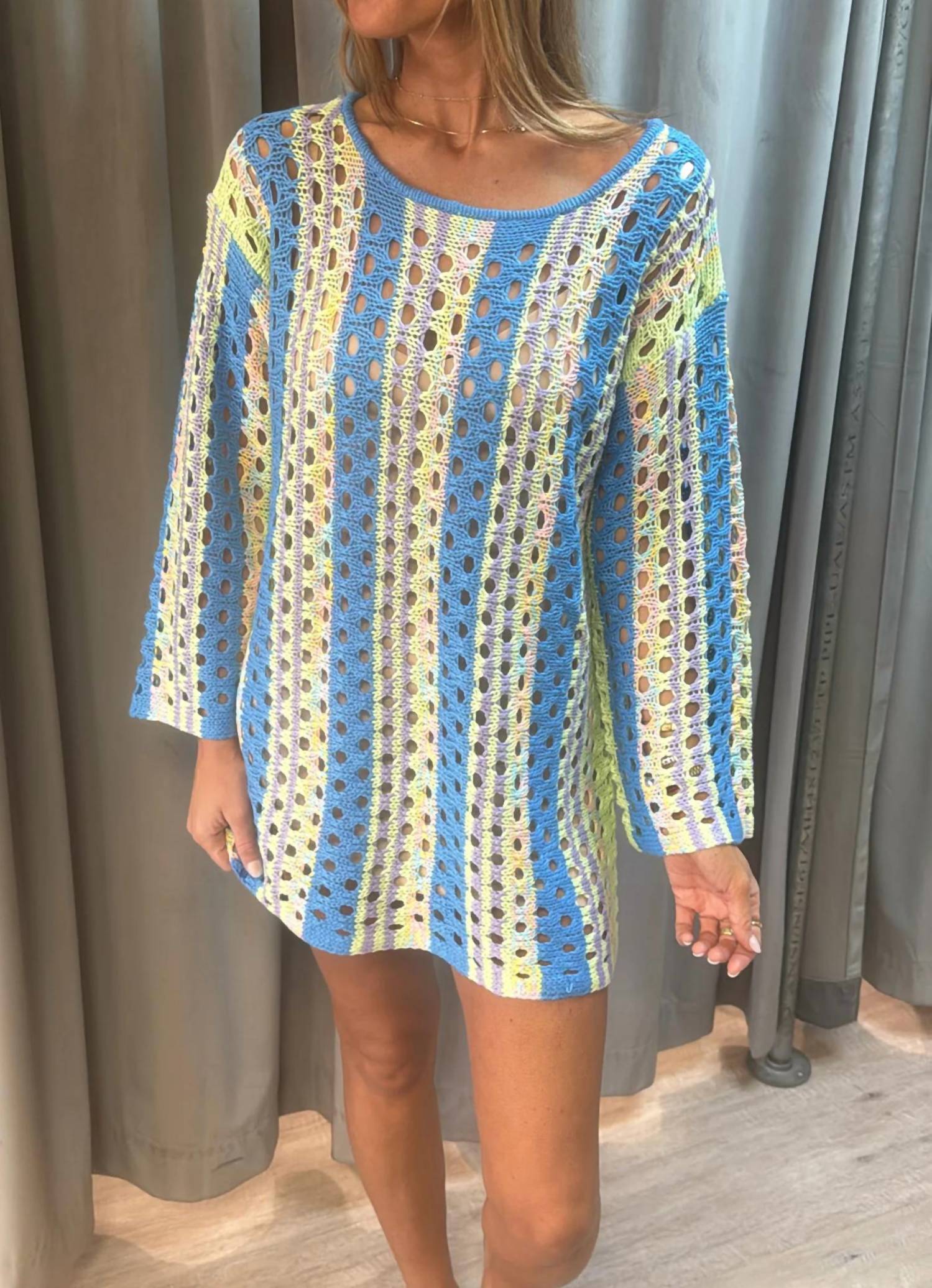 Olivaceous - Phoenix Long Sleeve Crochet Cover Up