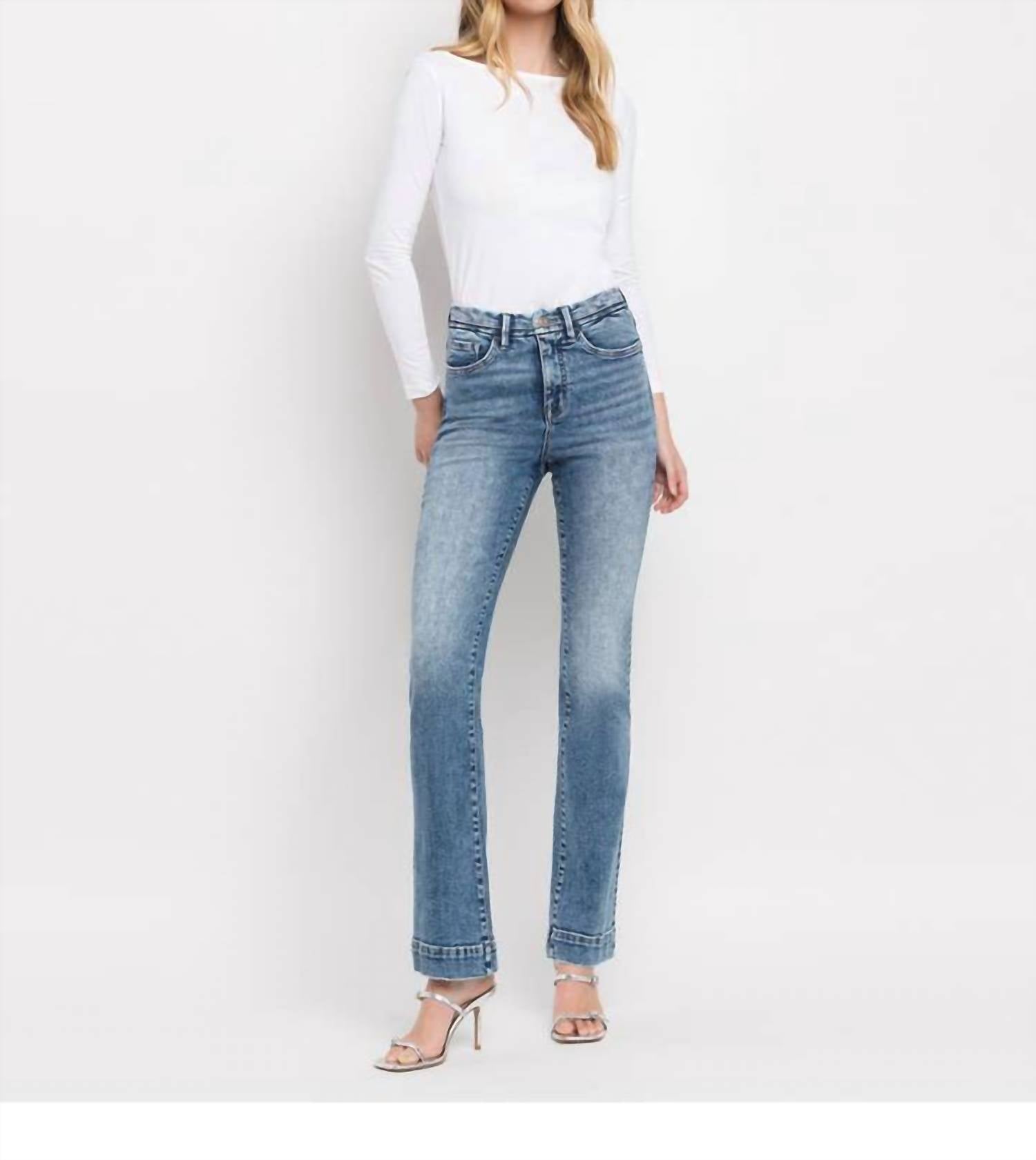 Lovervet - Tummy Control High Rise Bootcut Jeans - Plus Size