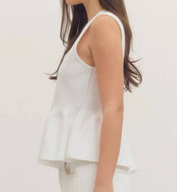 Entro - V-neck Peplum Top