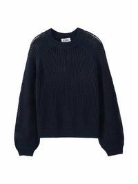 27 Miles Malibu Lanette Sweater in navy - women's sweater - detail view