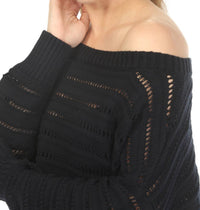 Planet By Lauren G. - Loomed Boatneck Sweater