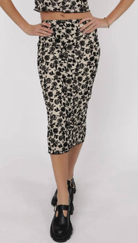 Sage The Label - Analogue Floral Midi Skirt