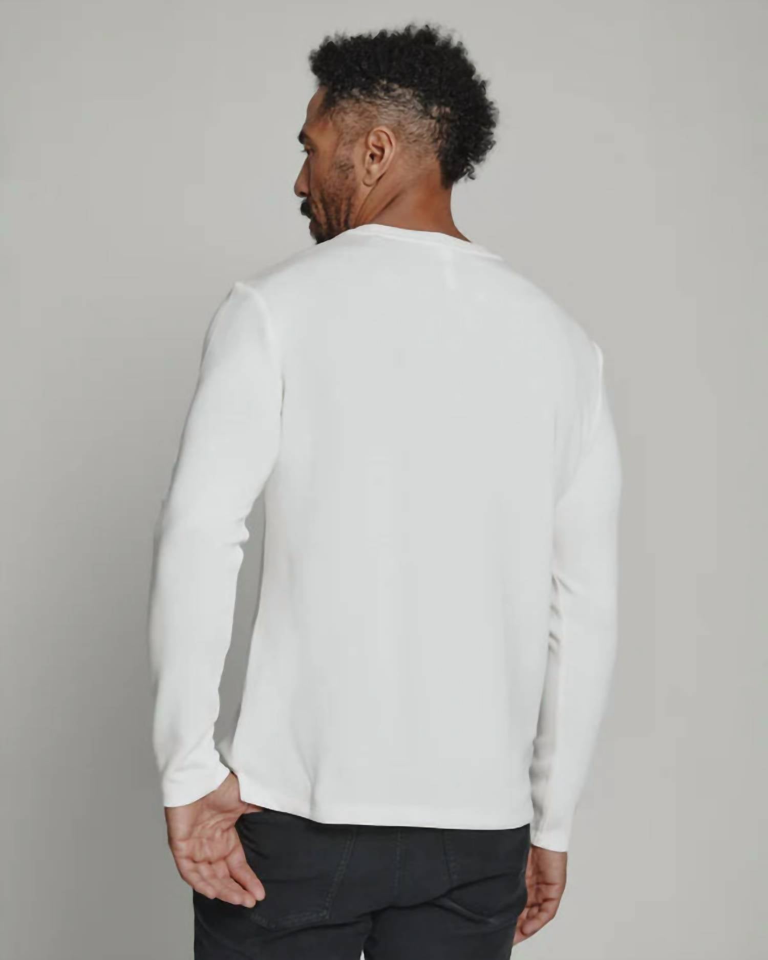 7Diamonds Men's Rev Long Sleeve Tee in natural - men's long sleeve top - alternate view