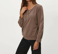 Michael Stars - Sophy Puff Sleeve Henley Tee
