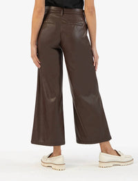 Kut From The Kloth - AUBRIELLE HIGH WAIST ANKLE WIDE LEG FAUX LEATHER PANTS