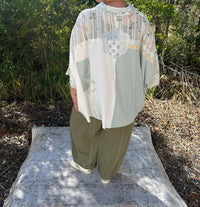 Pol - Short Sleeve Oversized Button Down Top