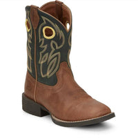 Justin Boots - Boys Bowline Western Boots - Broad Square Toe