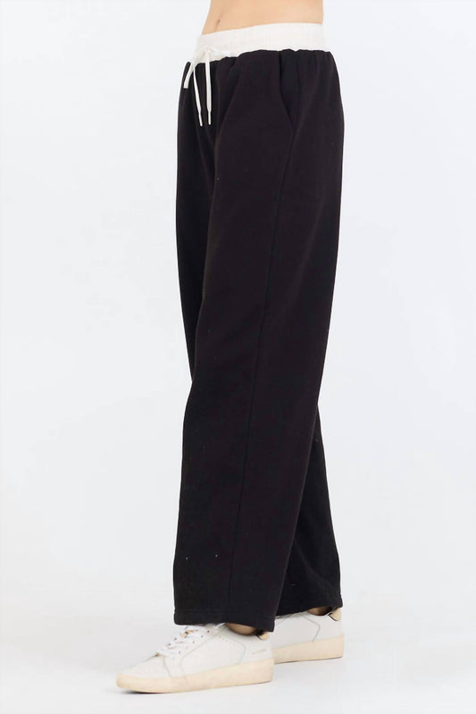 Vintage Havana - Fleece Pant with Poplin Waist