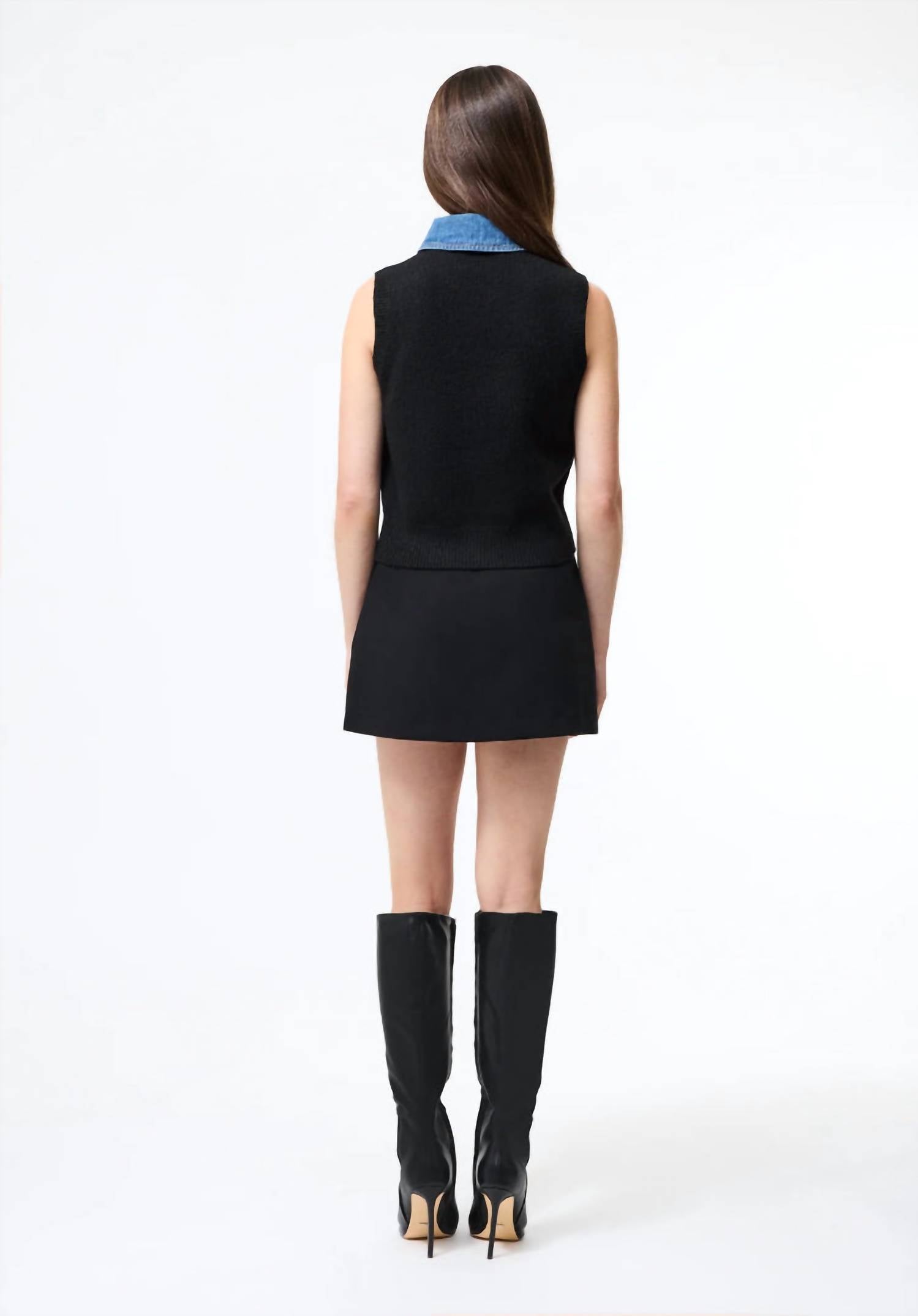 French Connection - Ellie Knit Collared Vest