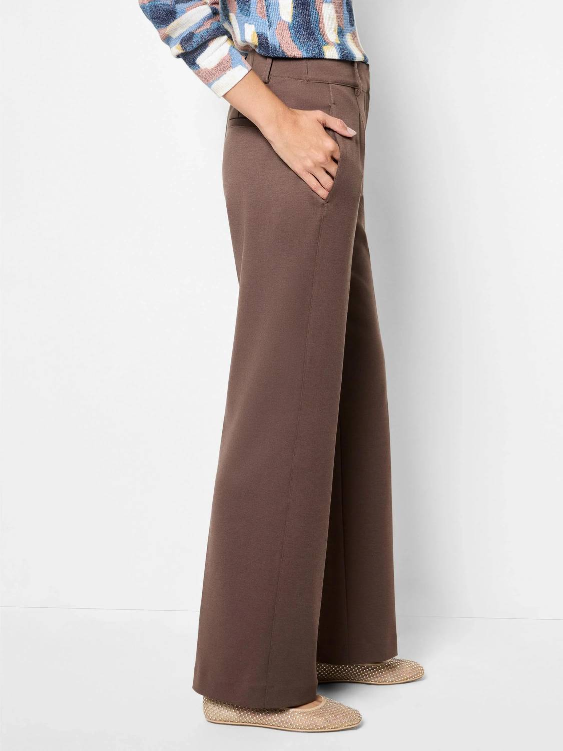 Nic + Zoe - Drapey Ponte Wide Leg Trouser