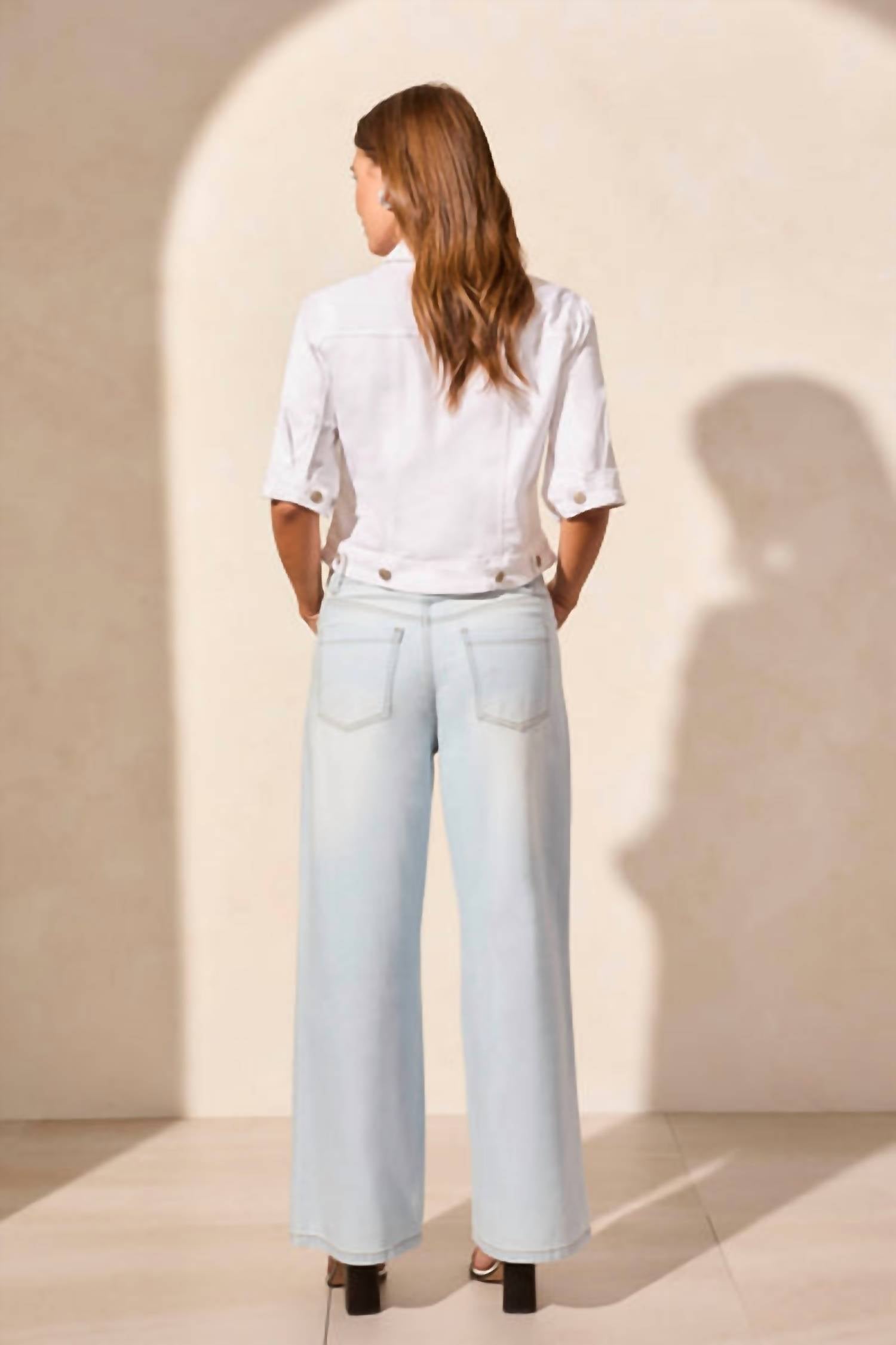 Tribal - Comfort Stretch Elbow-sleeve Denim Jacket