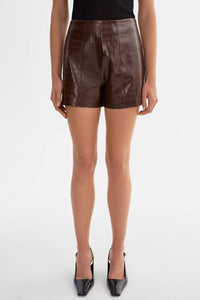 Lamarque - Esther Faux Leather Croco Shorts