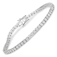 Diana M Jewels Women's Round Lab-grown Diamond Bracelet (5.10 Ct) - Elegant in 14k white gold - women's jewelry