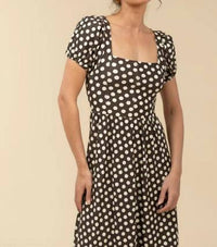 SMITH & QUINN Cornelia Dress in chocolate dot - women's dress - alternate view