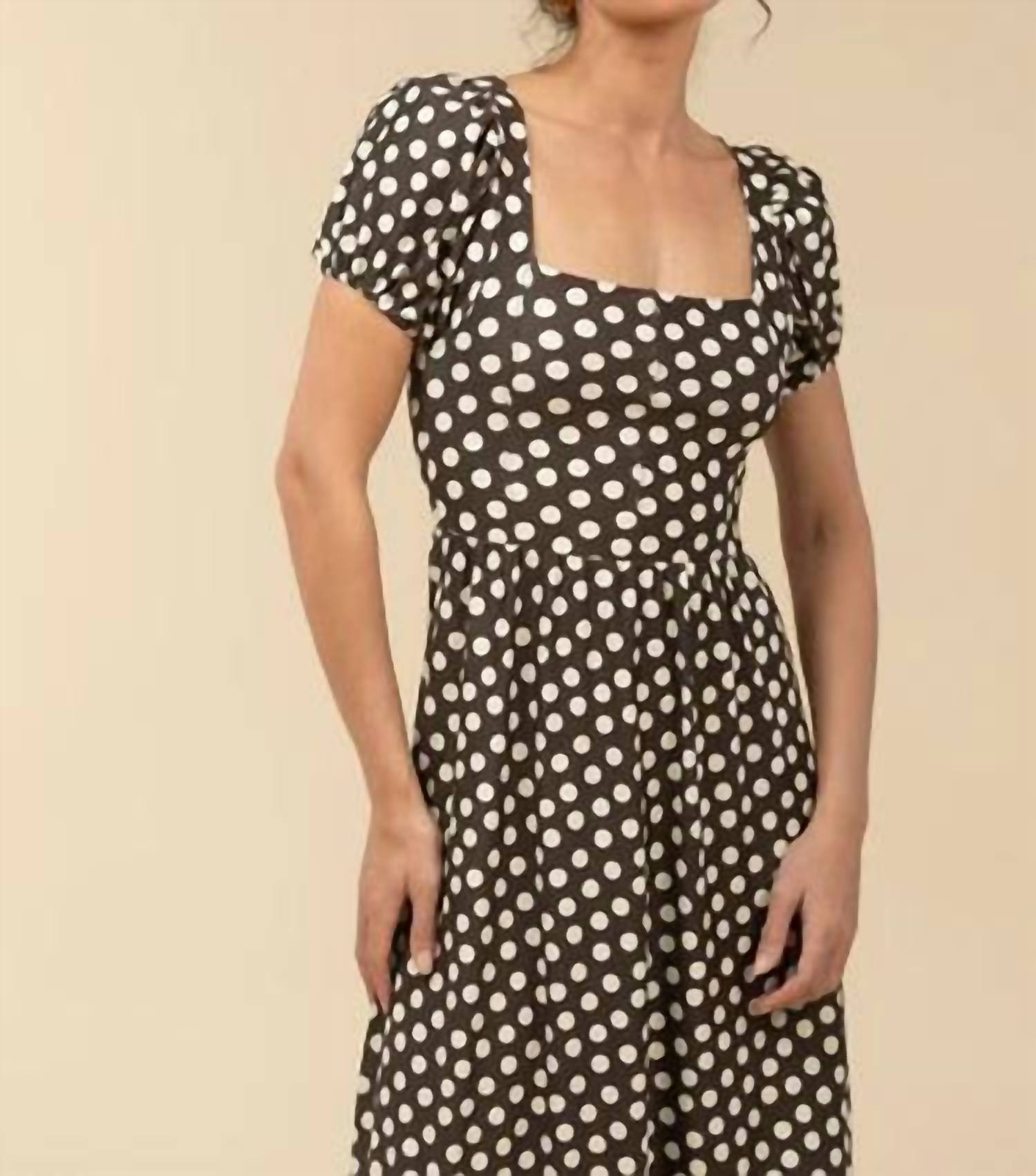 SMITH & QUINN Cornelia Dress in chocolate dot - women's dress - alternate view