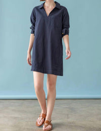 Lilla P - Split Neck Collared Dress